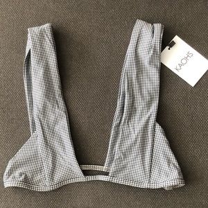 KAOHS Zoey bathing suit top in gingham